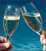 Champagne toasting glasses