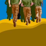 military unit on training run