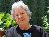 Grandmother with slight smile