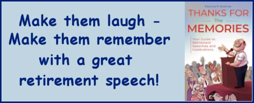 Make them laugh with a great retirement speech