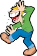 cartoon of man laughing