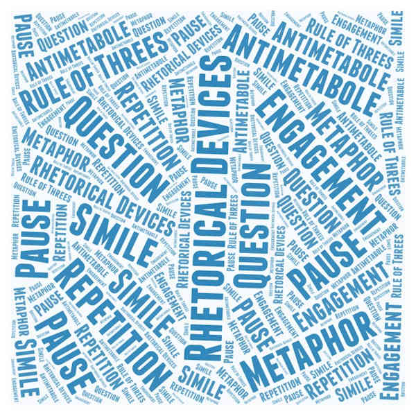Add rhetorical devices to your speech to give it added interest and color.