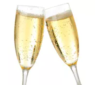 two toasting glasses